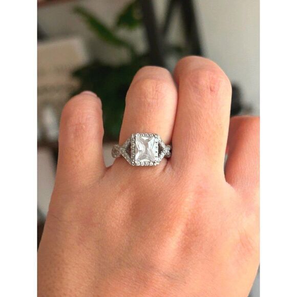 Stunning CZ 925 Silver Ring - Etsy Stunning 925 Cz Ring